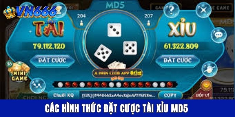 Các hình thức đặt cược tài xỉu MD5